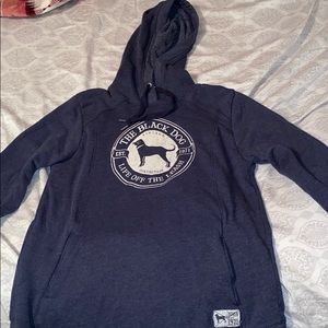 Navy blue black dog hoodie